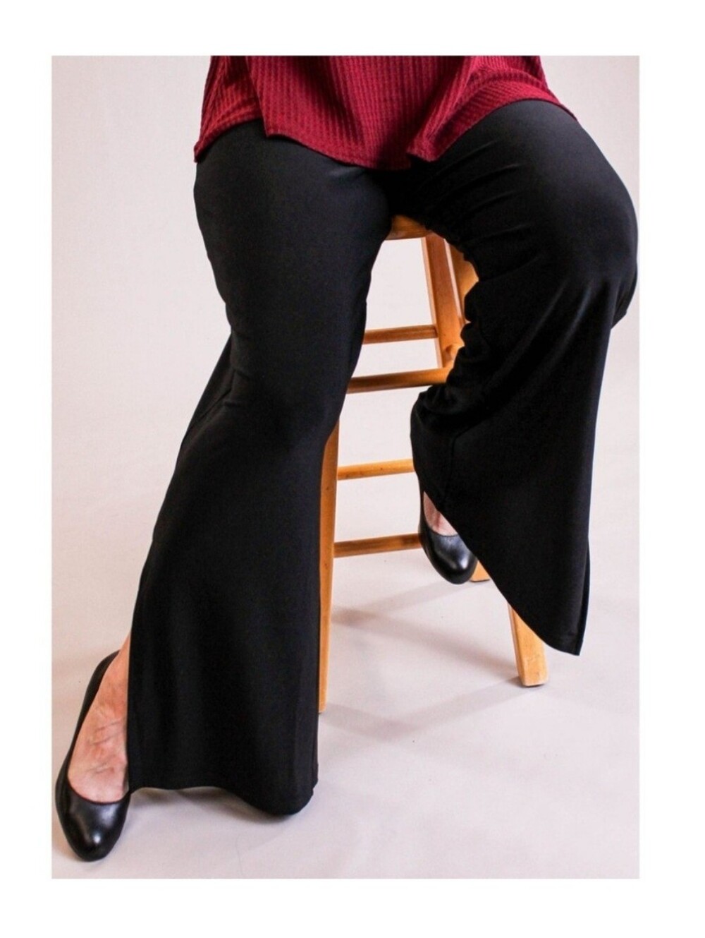 Sympli Canada Black Wide Leg Flowy Dress Pants 10